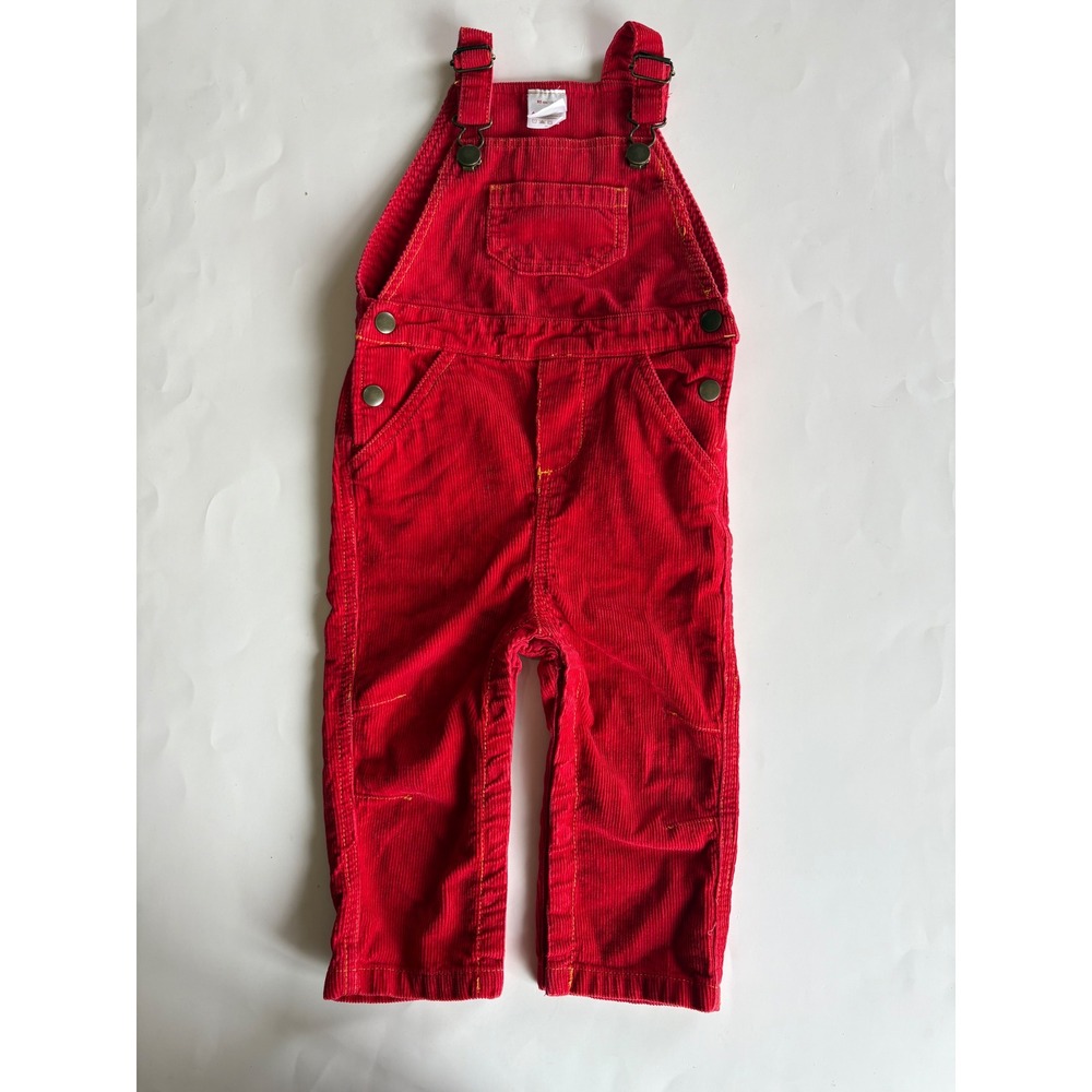Hanna Andersson Bright Red Corduroy Overalls